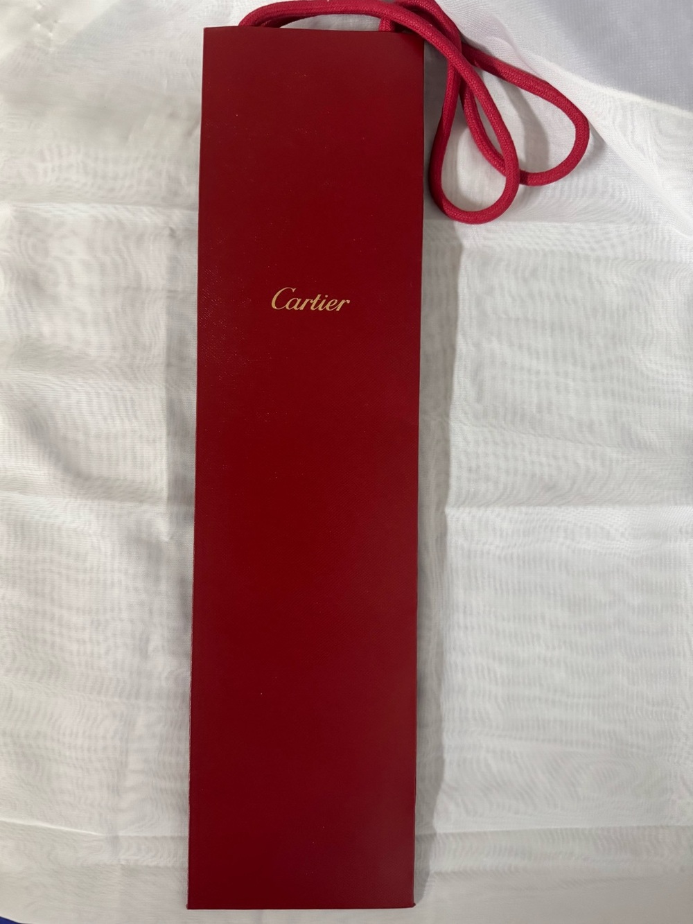 Cartier 💯% Authentic Red Slim Gift/Shopping Bag with I conic Gold Logo -Like New